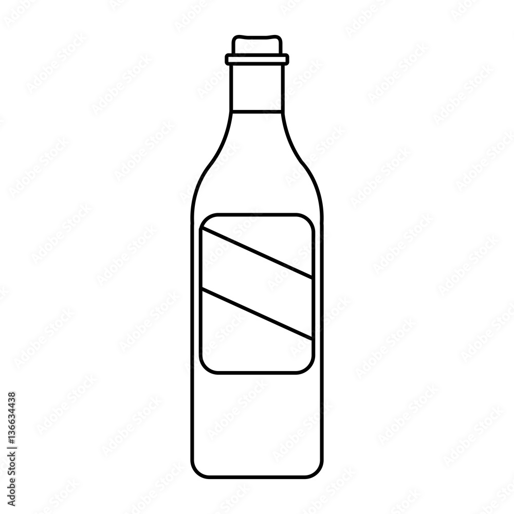 wine bottle icon over white background. vector illustration wine bottle icon over white background. vector illustration