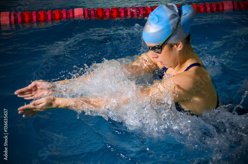 Young woman swimmer