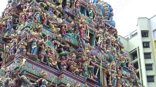 4k of The Sri Veeramakaliamman Temple, dedicated to the Hindu goddess Kali, Little India in the southern part of Singapore-Dan photo