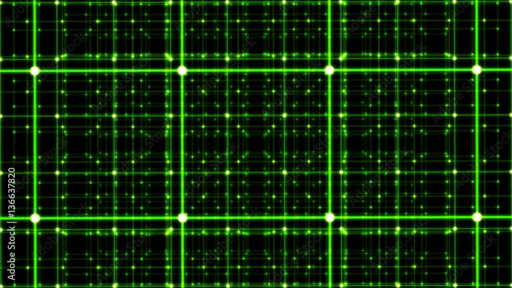 Green Wireframe Polygonal Futuristic Net Animation Green Wireframe Polygonal Futuristic Net Animation