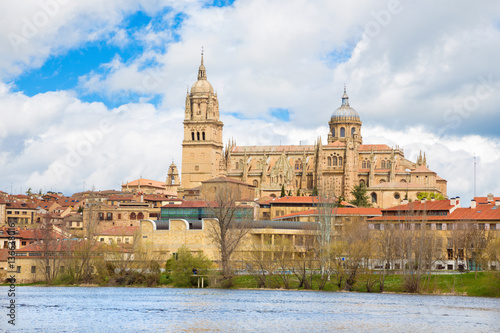 Salamanca - The Cathedral and the Rio Tormes river.