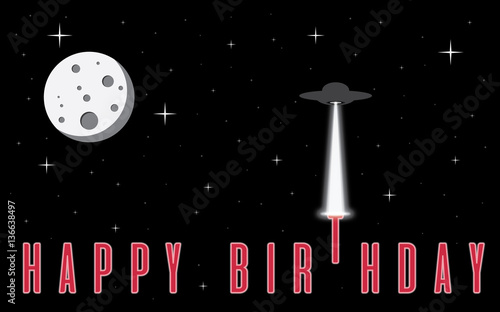 Canvas Print happy birthday illustration design