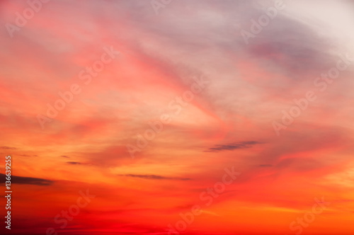 Bright sunset with dramatic cloudscape background 