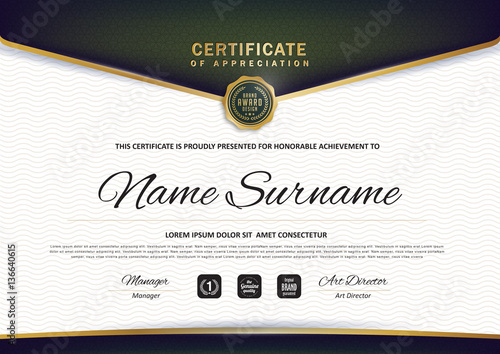 certificate template with luxury and modern pattern,diploma,Vector illustration 