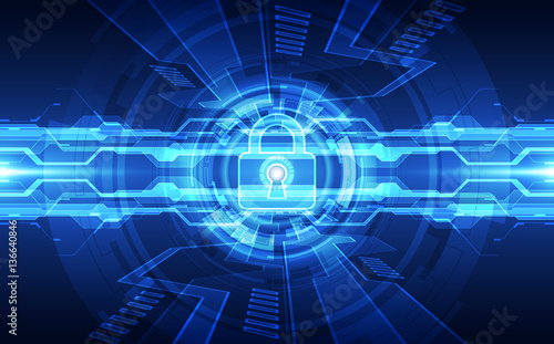 Abstract security digital technology background. Illustration Vector © kran77