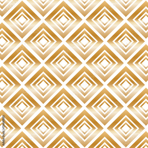 Gold Modern Pattern with Rhombuses.