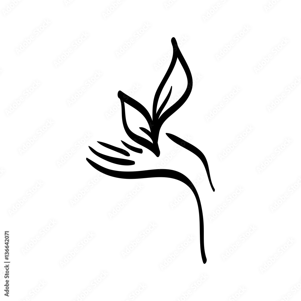 Obraz premium росток в руке