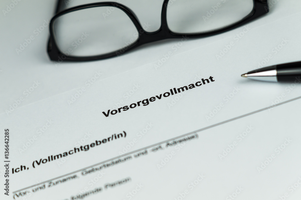 Vorsorgevollmacht - Advance healthcare directive Vorsorgevollmacht - Advance healthcare directive