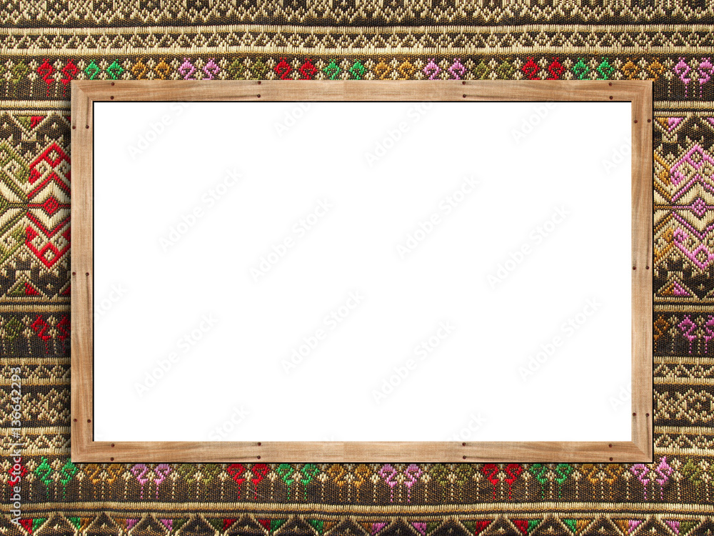 wooden frame poster mockup on textile wooden frame poster mockup on textile