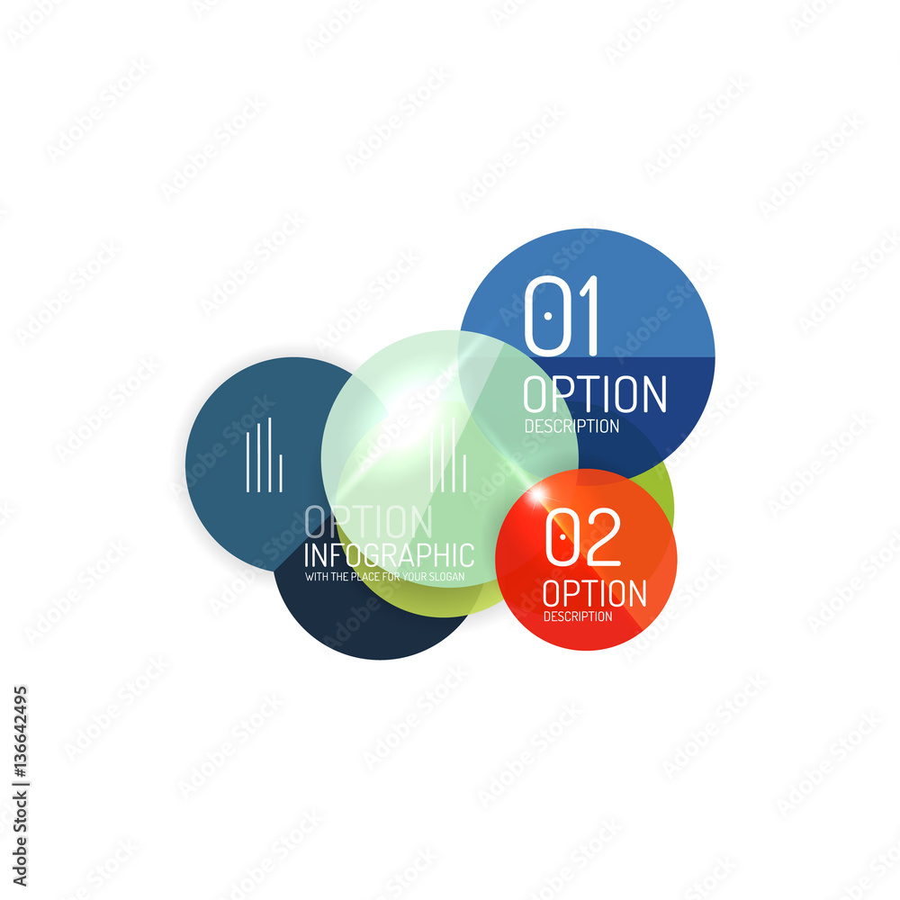 Geometric abstract composition with text and options Geometric abstract composition with text and options