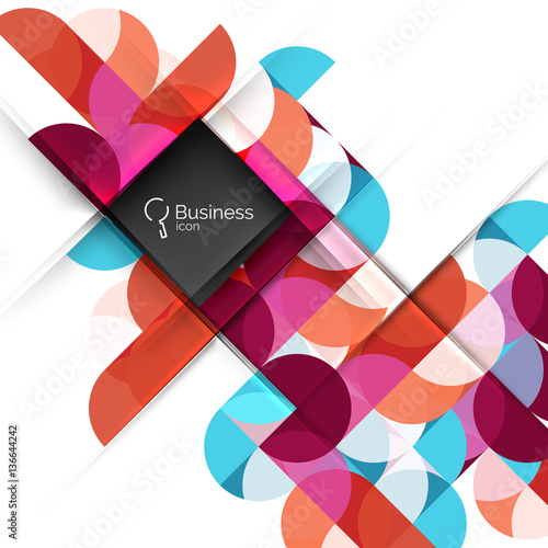 Vector circle and triangle abstract background