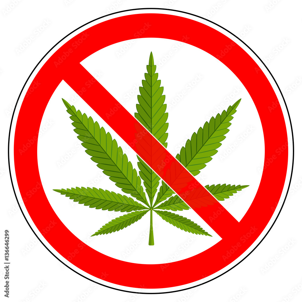 srr132 SignRoundRed - german - Verbotszeichen: Hanfpflanze / Hanf ...