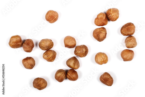 hazelnuts isolated on white background