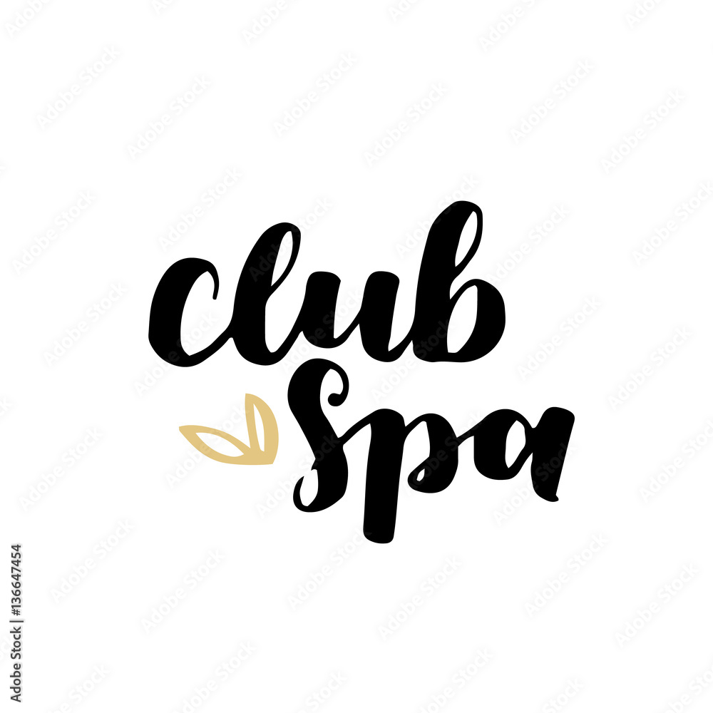 Vector health and beauty care logo or label. Spa, yoga centers badge. Wellness sign. Hand drawn tag and element for organic cosmetics, natural products.