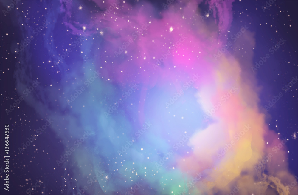 Fototapeta premium Starry skies / space / digital painting