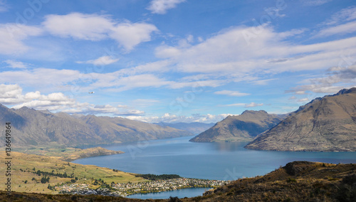 Lake Wakatipu and Queenstown ,New Zealand © Qiao