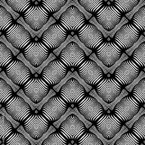 Design seamless monochrome zigzag pattern © amicabel