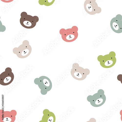 fun seamless pattern texture design bears for child themes vector image