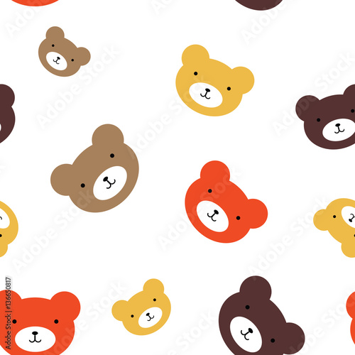 fun seamless pattern texture design bears for child themes vector image © olenyatko