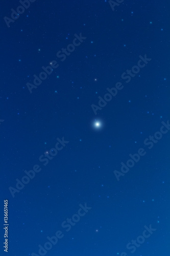 Milky way stars on a dark sky - 2D render / illustration. © astrosystem