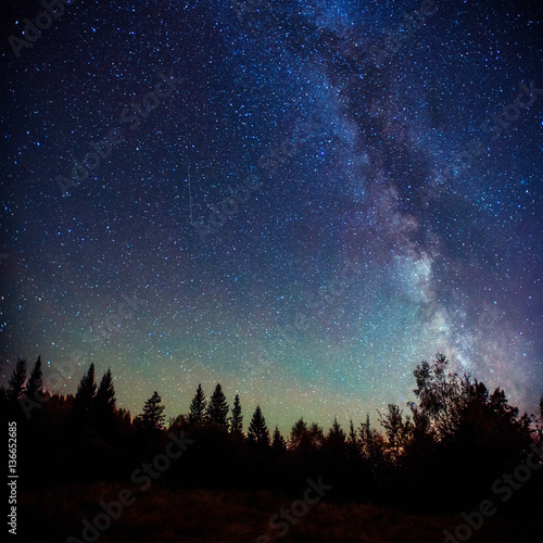 fantastic winter meteor shower and the snow-capped mountains.