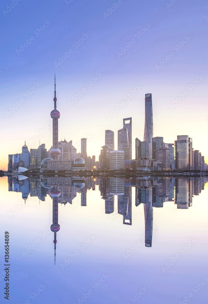 Shanghai urban skyline and cityscape