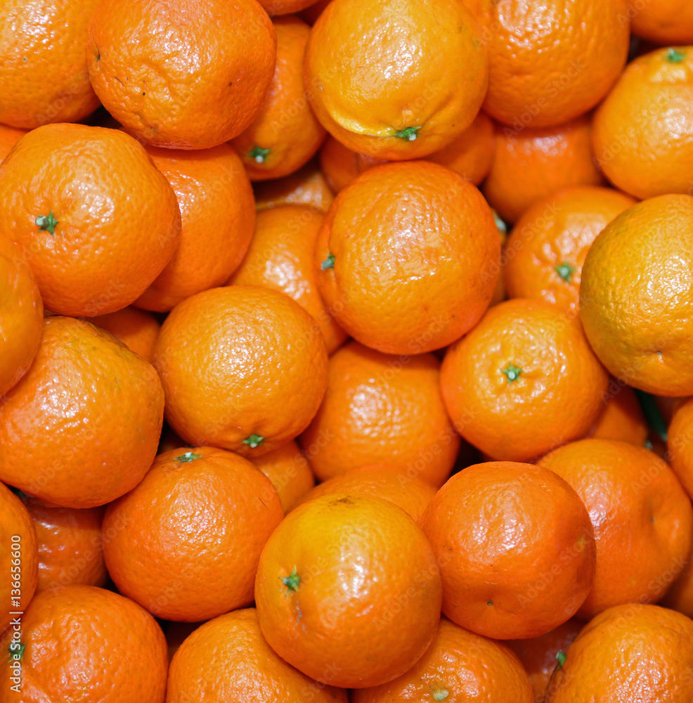 Organic mandarins and orange clementines with peel untreated wit Organic mandarins and orange clementines with peel untreated wit