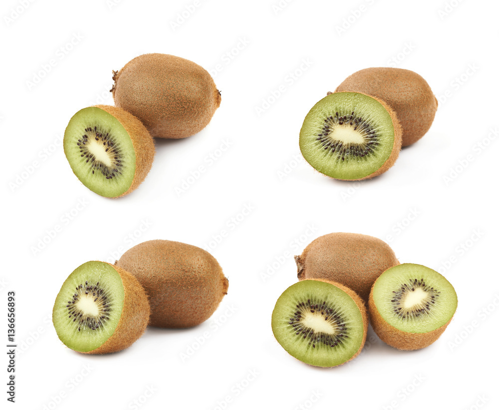 Fototapeta premium Ripe kiwi fruit isolated
