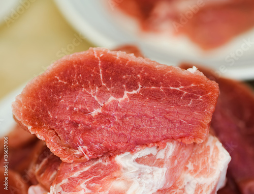pork meat portion