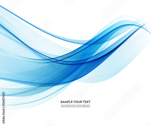 Abstract vector background, blue wavy