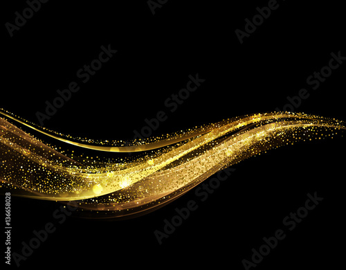 Abstract color wave design element