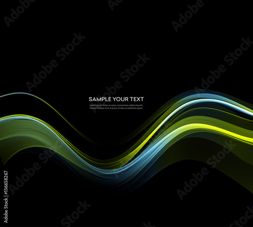Abstract color wave design element