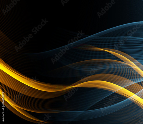 Abstract color wave design element