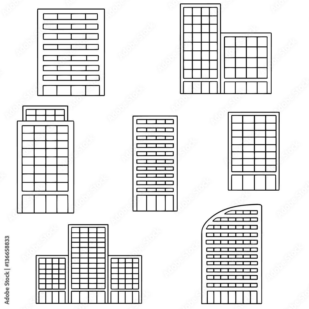 Fototapeta premium vector set of building