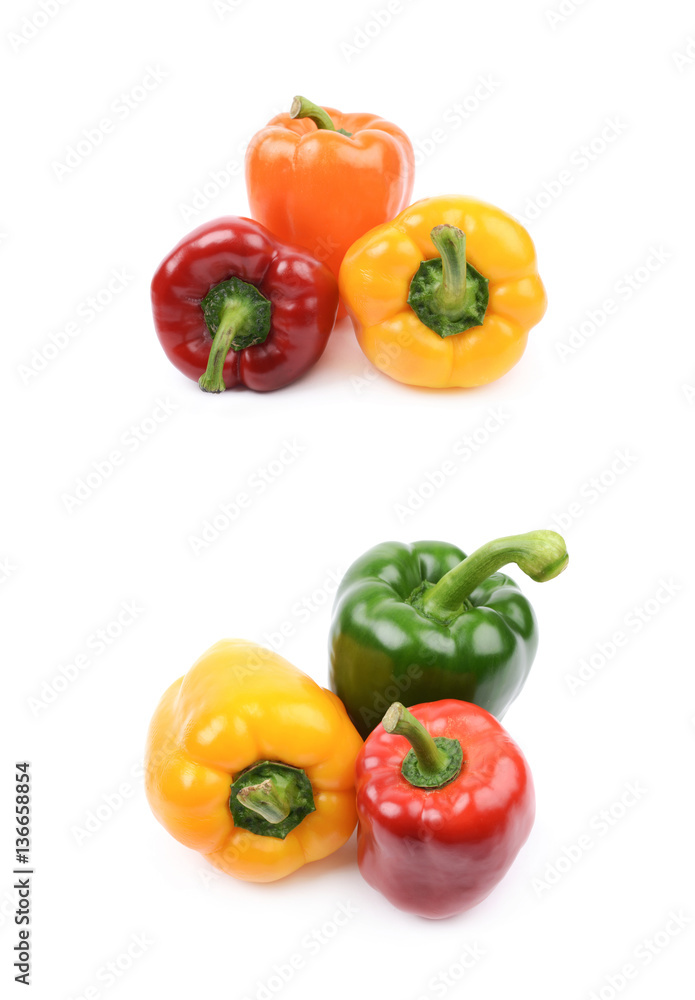 Pile of peppers isolated Pile of peppers isolated