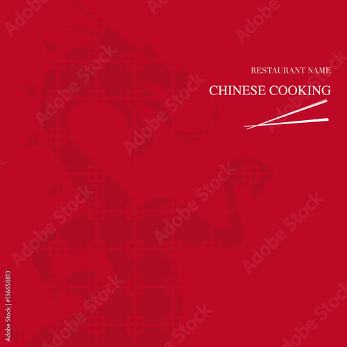 Menu per ristorante cinese sfondo marrone