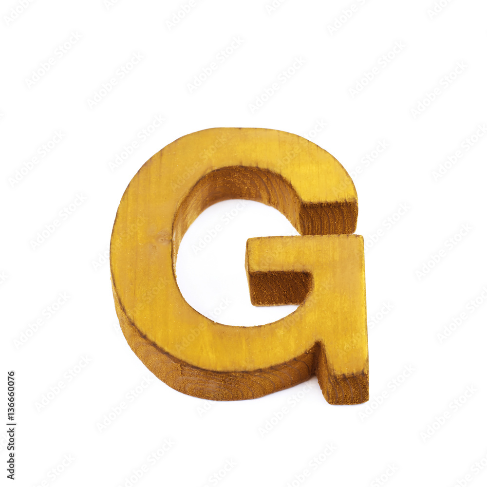 Single sawn wooden letter isolated Single sawn wooden letter isolated
