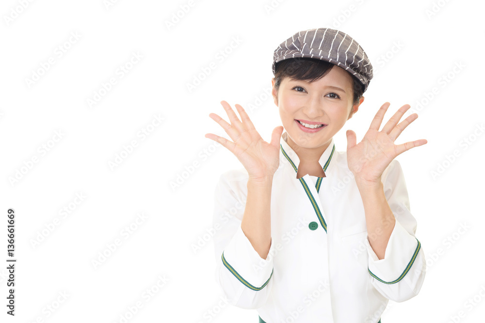 笑顔のウェイトレス 笑顔のウェイトレス