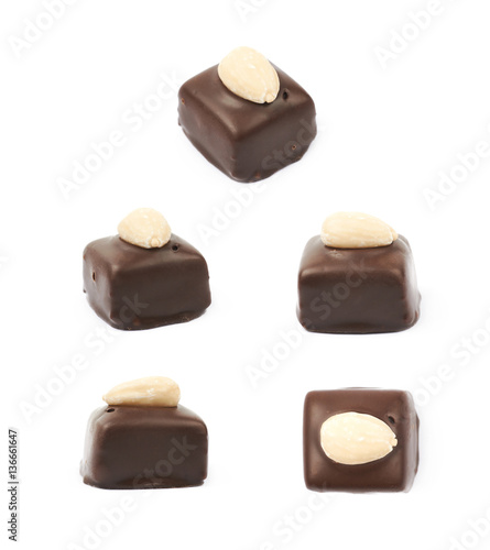 Chocolate confection candy isolated