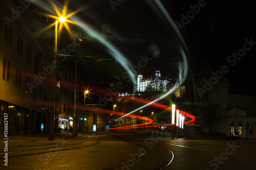 Wavy tram trails