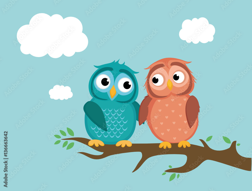 A pair of cute owlet sittinA pair of cute owlet sitting A pair of cute owlet sittinA pair of cute owlet sitting