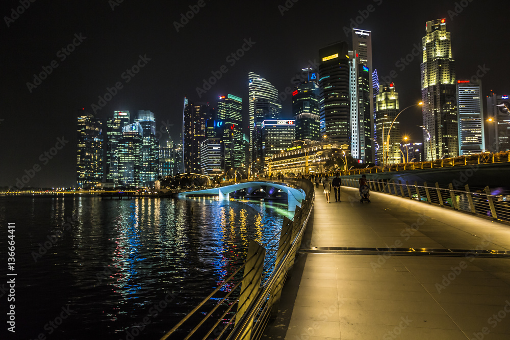 Fototapeta premium Marina Bay waterfront, Singapore