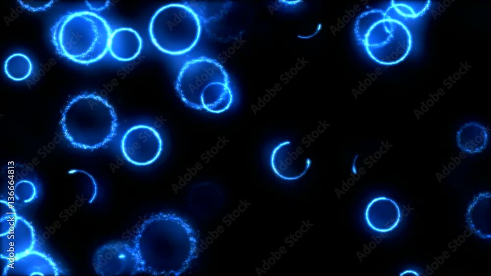 Drawing Circle Shapes on Black Background Animation - Loop Blue Drawing Circle Shapes on Black Background Animation - Loop Blue