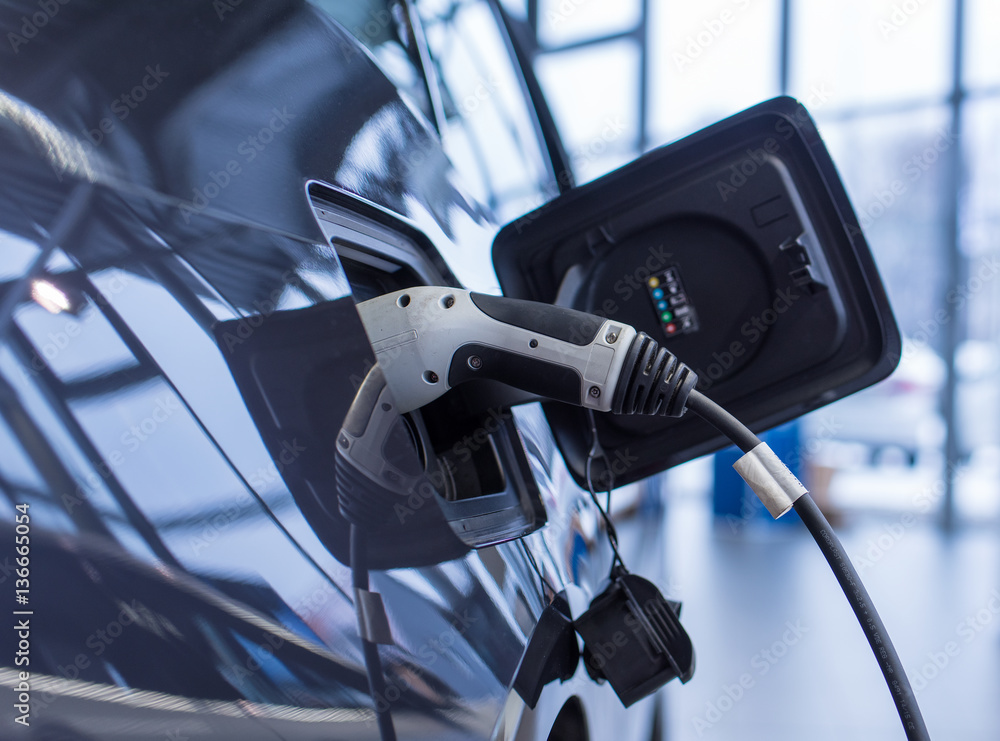 Fototapeta premium Elektroauto