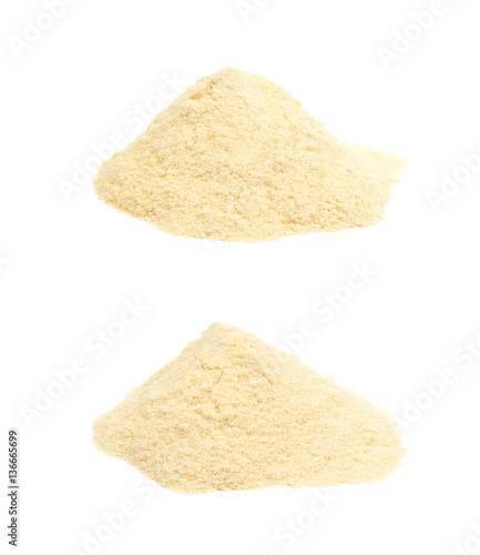 Pile of corn flour isolated