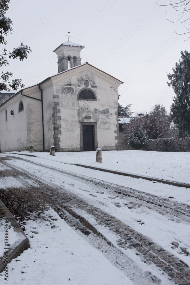 Snow in the Friuli hills