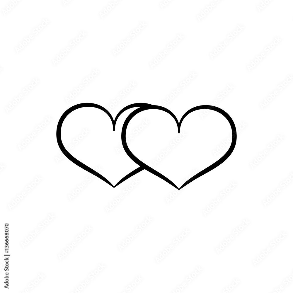 Heart two isolated