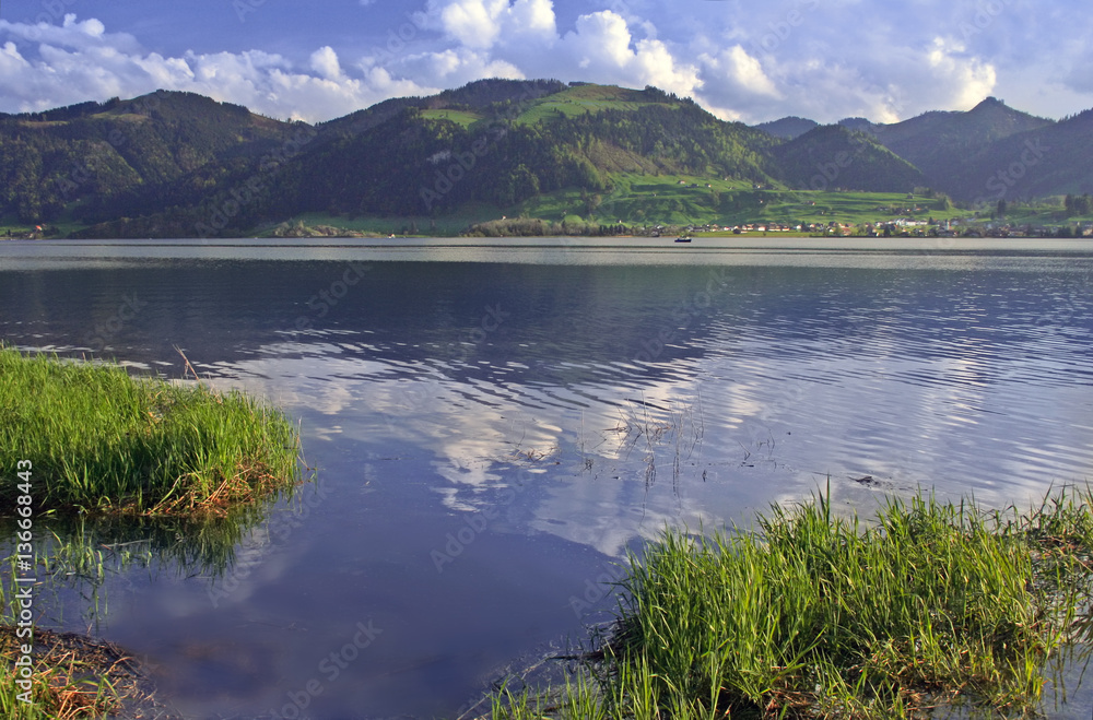 Swiss spring lake
