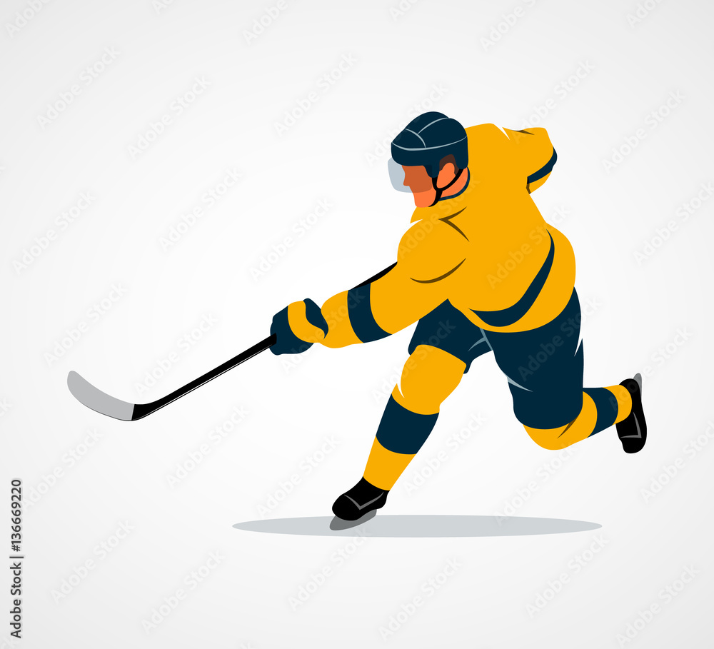 Fototapeta premium Hockey player illustration