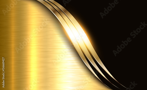 Business elegant background, golden shiny metallic.